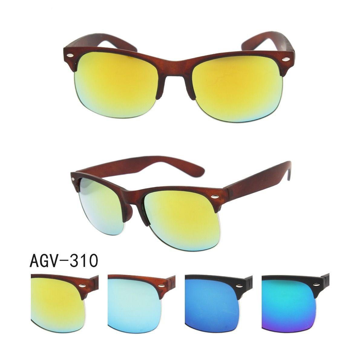¡Gafas de Sol Clubmaster AGV-310 – Estilo Retro con Lentes Espejadas!