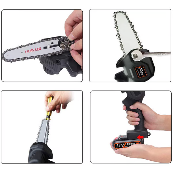 ¡Mini motosierra de cobre puro para cortes rápidos y precisos!
